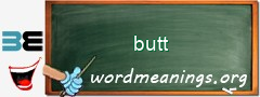 WordMeaning blackboard for butt